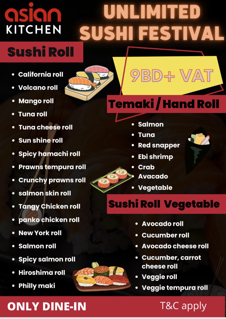 UNLIMITED SUSHI FESTIVAL 9BD++PP
